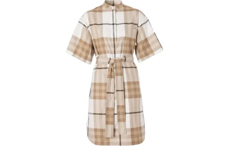 Платье с короткими рукавами женское белое Burberry