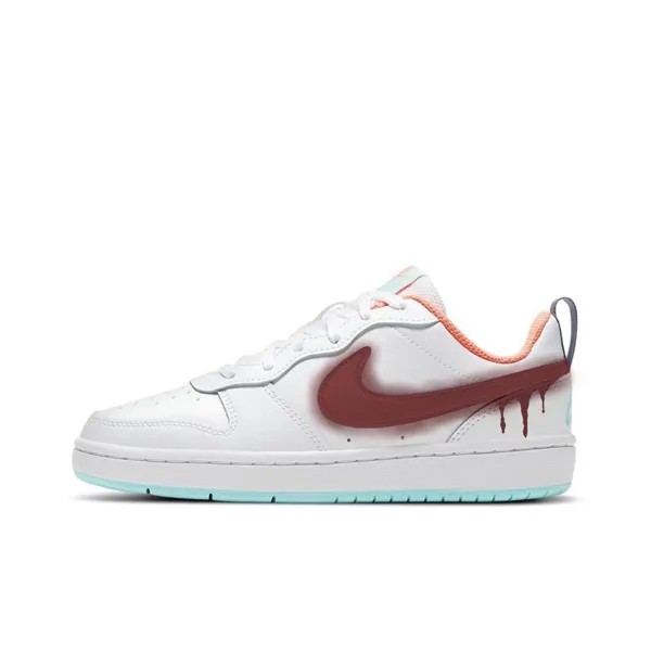 Кроссовки Nike Court Borough 2 Skateboarding Shoes Women's Low-top White/red, белый/красный