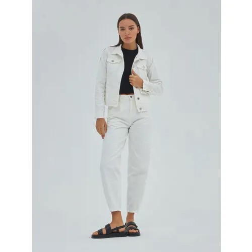 Женская джинсовая куртка LJCK037-10 р. XL, белый