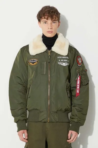 Куртка-бомбер Injector III Air Force Alpha Industries, зеленый