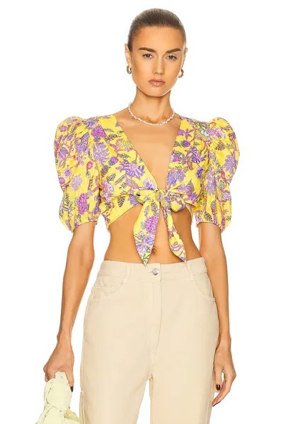 Топ Hemant And Nandita Dhea Crop, цвет Canary Yellow