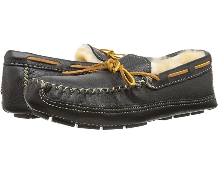 Слипперы Sheepskin Lined Moose Slipper Minnetonka, черный