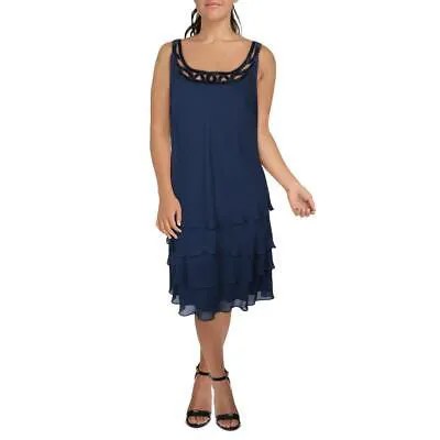 SLNY Женское шифоновое коктейльное платье без рукавов BHFO 1830