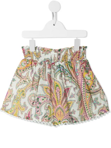 Zimmermann Kids paisley-print cotton shorts