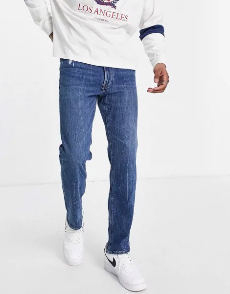 Выбеленные прямые джинсы в стиле 90-х Abercrombie & Fitch-Голубой