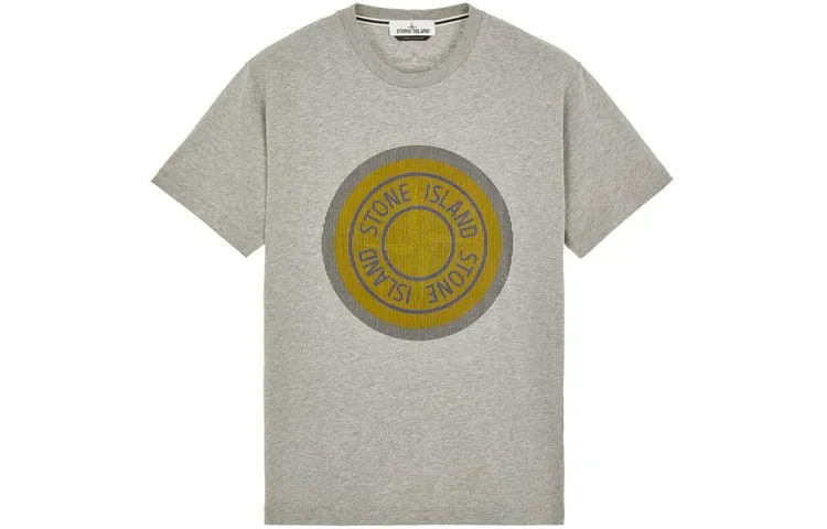 Футболка унисекс светло-серая Stone Island, серый