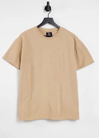 Светло-бежевая окрашенная футболка от комплекта Threadbare-Нейтральный