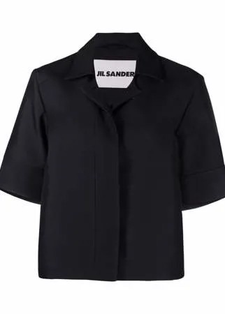 Jil Sander укороченная куртка-рубашка с короткими рукавами