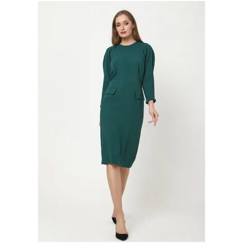 Платье Мадам Т, размер 58, зеленый