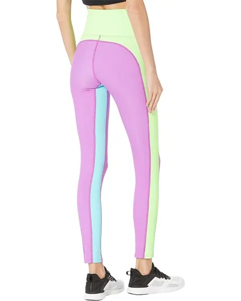 Брюки Beach Riot Color-Block Rib Leggings, цвет Cool Fluorecents