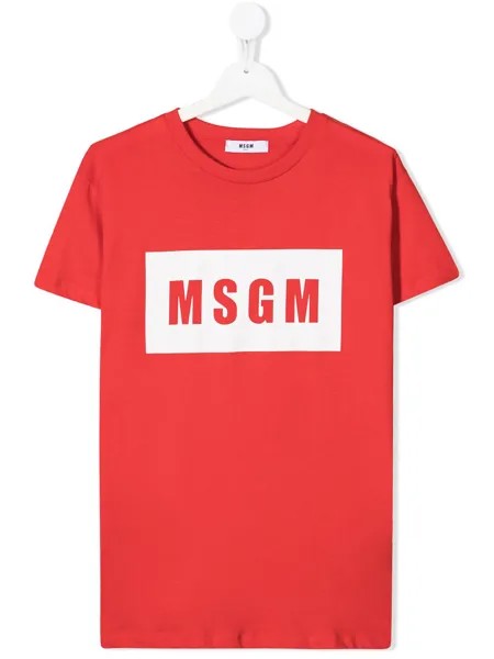 MSGM Kids футболка с логотипом
