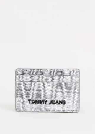 Серебристый кошелек для пластиковых карт Tommy Jeans