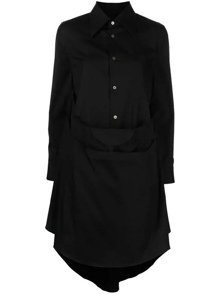 Comme Des Garçons рубашка А-силуэта с драпировкой