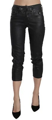 GALLIANO Джинсы Черные укороченные джинсовые брюки со средней талией s. W26 $350