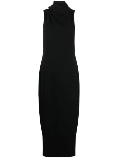 Giorgio Armani cowl-neck sleeveless maxi dress, черный