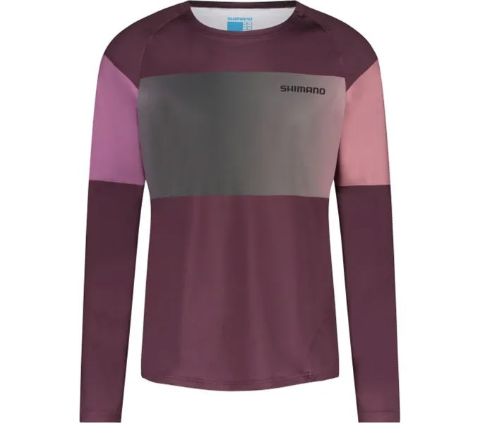 Рубашка SHIMANO Long Sleeve Jersey Warm Printed MYOKO, цвет Zinfandel