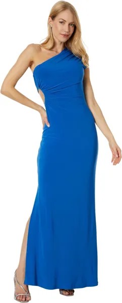 Платье на одно плечо BCBGMAXAZRIA, синий