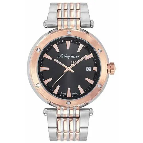 Наручные часы Mathey-Tissot, золотой, белый, серебряный