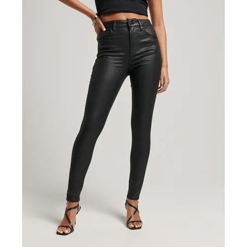 Брюки Superdry STUDIOS HIGH RISE SKINNY, размер 32/30, чёрный