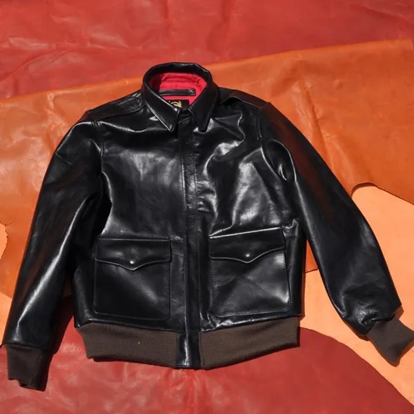 Куртка-бомбер. CC.top gun. Оптовая продажа. Классическая кожаная куртка A2. Мужское качественное пальто из кожи буйвола. Байкерская кожаная ткань с мотором