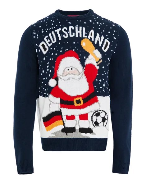 Пуловер Threadbare Weihnachts THB Xmas Jumper Germany, синий