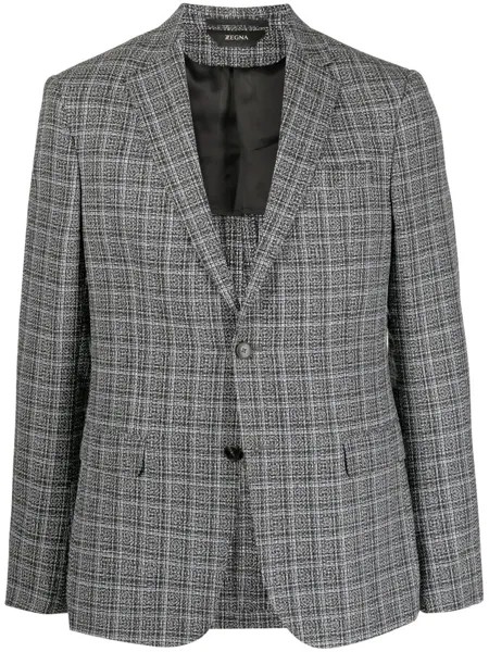 Z Zegna однобортный пиджак в клетку