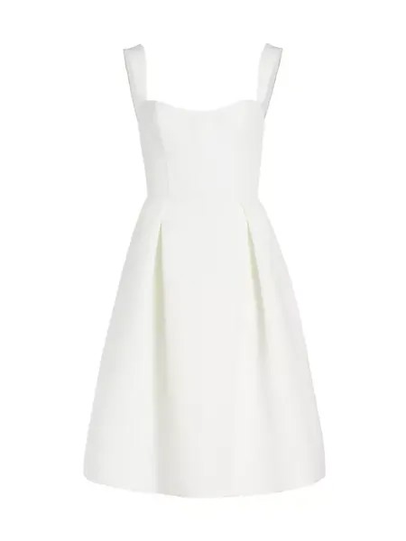 Свадебное платье фай длиной до колена Amsale, белый