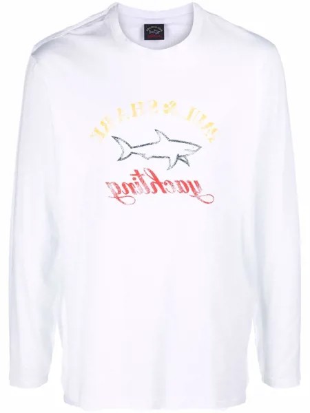 Paul & Shark logo-print long-sleeved T-Shirt