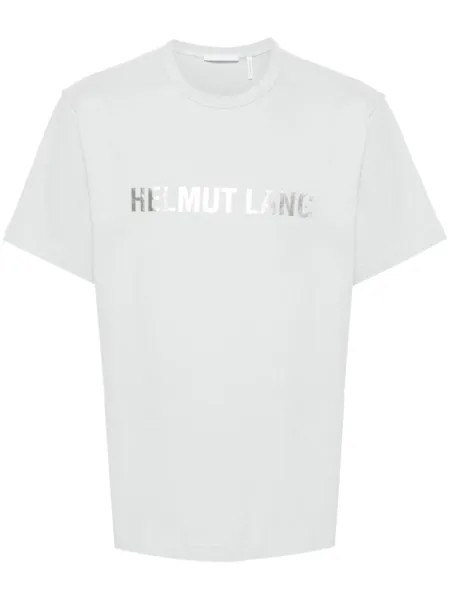 Helmut Lang футболка с эффектом металлик, синий