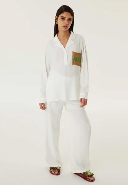Блузка With Contrast Pockets Twist, белый