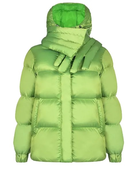 Зеленая куртка с шарфом Vivetta