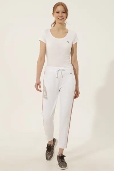 Спортивные брюки женские U.S. POLO Assn. G082SZ0OP0FOREK белые XS