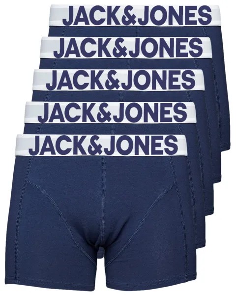 Боксеры Jack & Jones 5er-Set Unterhosen Panties, цвет Dress Blue