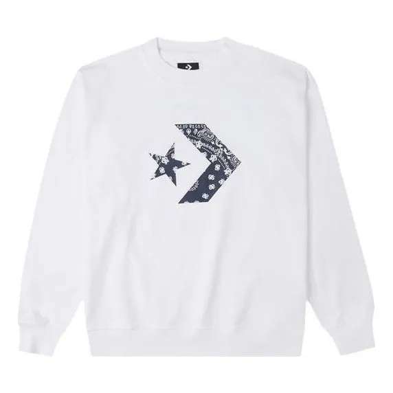 Толстовка Men's Converse Cashew Logo Knit Sports Round Neck Pullover White, белый