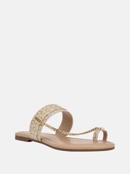 Сандалии с цепочкой и замком Guess Factory, цвет Light Natural