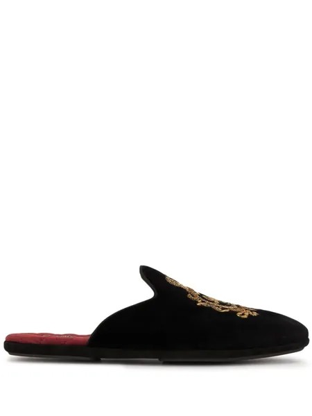 Dolce & Gabbana слиперы с логотипом, черный