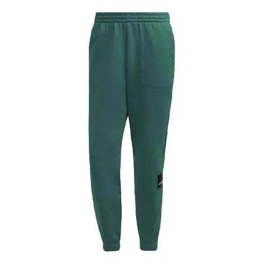 Спортивные штаны Men's adidas Logo Solid Color Loose Bundle Feet Sports Pants/Trousers/Joggers Green, зеленый