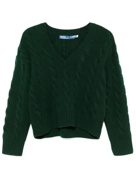 Polo Ralph Lauren свитер фактурной вязки, зеленый