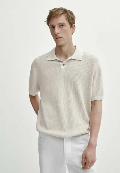 Поло SHORT SLEEVE Massimo Dutti, бежевый