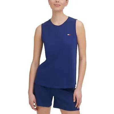 Tommy Hilfiger Sport Женская синяя сетчатая майка для фитнеса и тренировок S BHFO 7343