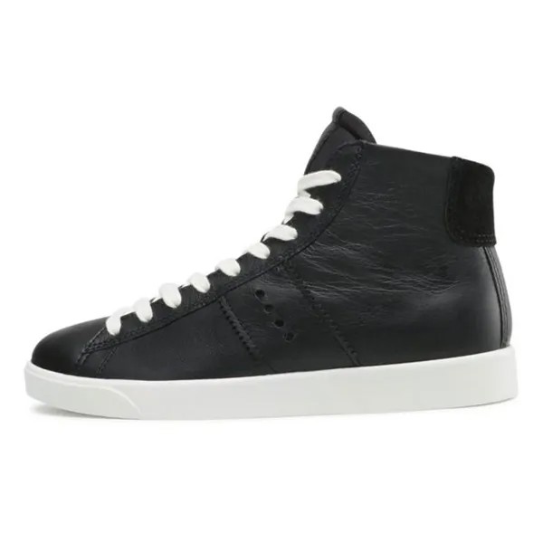 Кроссовки ecco Skateboarding Shoes Women's High-top Black, черный
