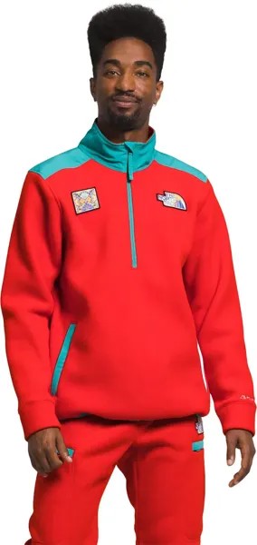 The North Face Alpine Polartec 200 .25 Куртка на молнии Мужской красный флисовый пуловер SGN673, красный