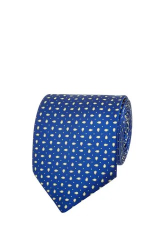 Шелковый галстук из сатина с принтом пейсли