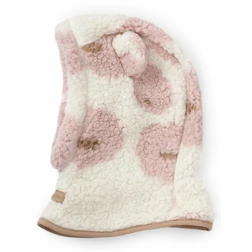 Шапка шлем Happy Baby, демисезон/зима, размер 51, розовый, белый