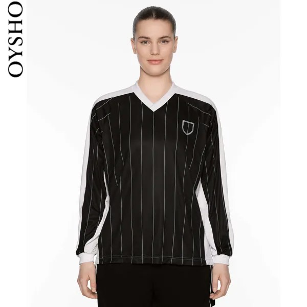 Спортивный лонгслив Oysho, черный