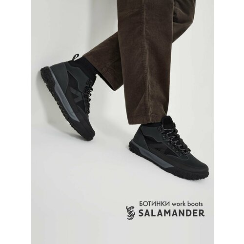 Ботинки тимберленды Salamander, размер 45, серый/черный