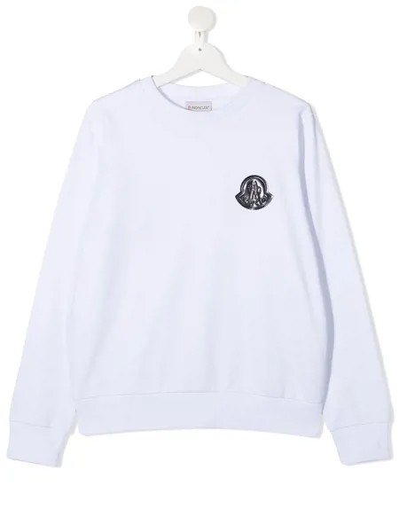 Moncler Enfant толстовка с нашивкой-логотипом