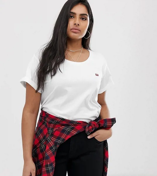 Футболка с круглым вырезом Levi's Plus-Белый
