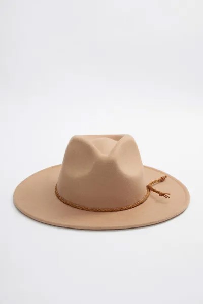 Шляпа-федора фетровая с широкими полями