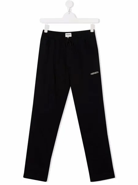 Kenzo Kids спортивные брюки с вышитым логотипом